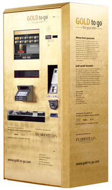Gold vending machine — Ex Oriente Lux — Gold To Go — ATM machine
