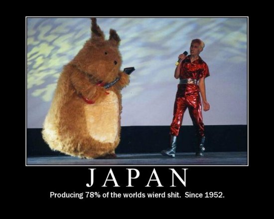 Japan — producing 78% of the world's weird shit. Since 1952